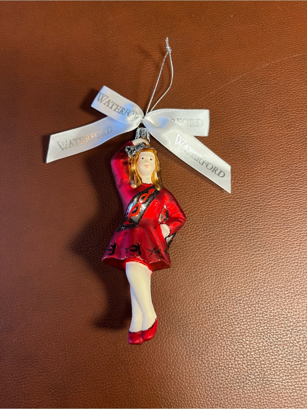 Waterford Red and White Irish Dance Figurine Ornament
